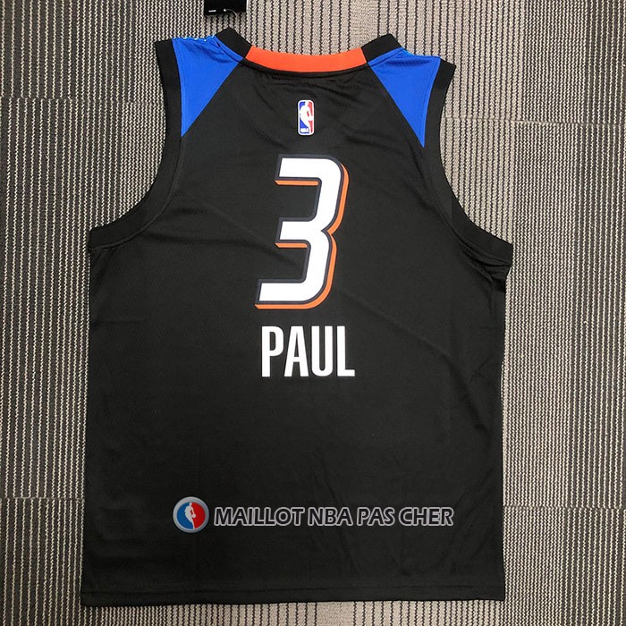 Maillot Oklahoma City Thunder Chris Paul NO 3 Ville 2020-21 Noir
